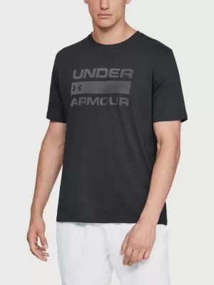 Pánske tričko UNDER ARMOUR TEAM ISSUE WORDMARK SS 1329582-001 ČIERNA