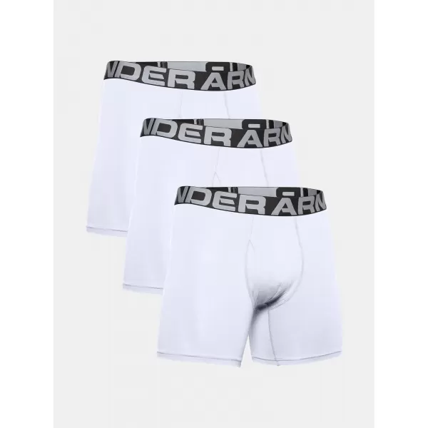  Pánske boxerky UNDER ARMOUR CHARGED COTTON 6IN 3 PACK 1363617-100 BIELA 