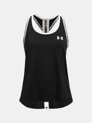Dievčenské tielko UNDER ARMOUR KNOCKOUT TANK 1363374-001 ČIERNA