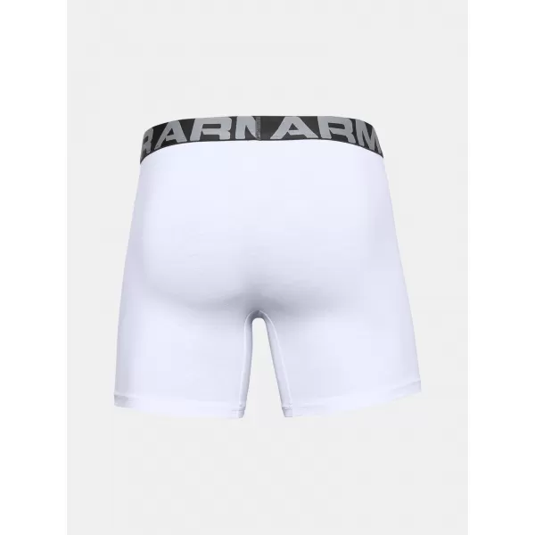 Pánske boxerky UNDER ARMOUR CHARGED COTTON 6IN 3 PACK 1363617-100 BIELA 