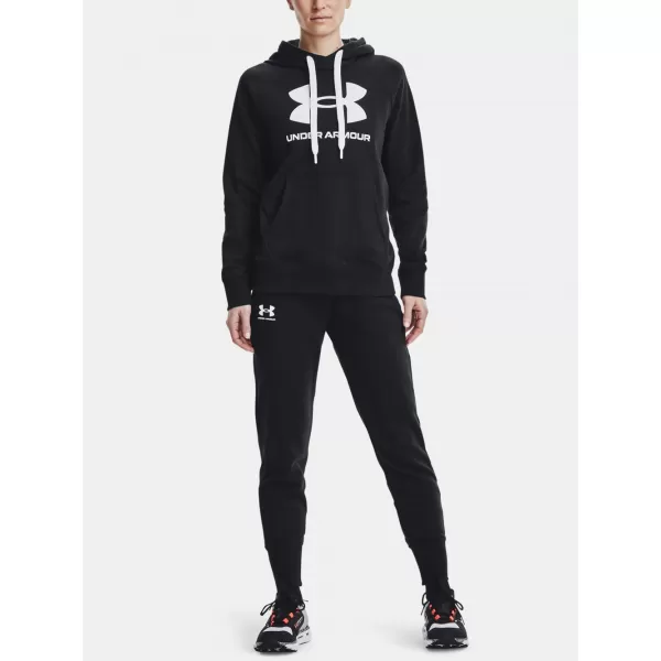  Dámske tepláky UNDER ARMOUR RIVAL FLEECE JOGGERS 1356416-001 ČIERNA 