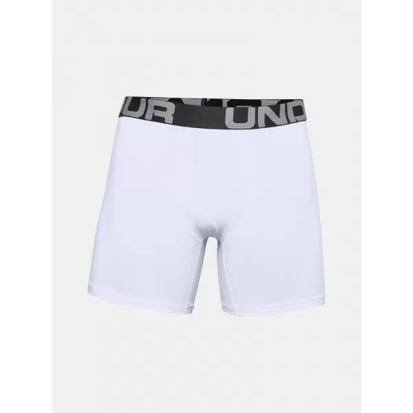  Pánske boxerky UNDER ARMOUR CHARGED COTTON 6IN 3 PACK 1363617-100 BIELA 