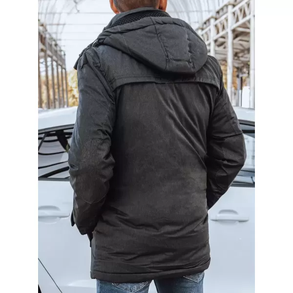  Pánska bunda DSTREET TX4282 TMAVO ŠEDÁ 