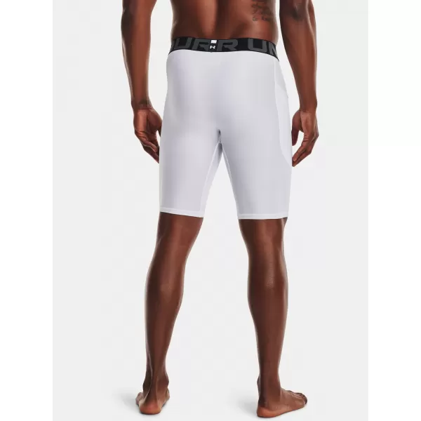  Pánske kompresné šortky UNDER ARMOUR HG ARMOUR LNG SHORTS 1361602-100 BIELA 