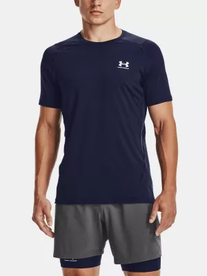 Pánske tričko UNDER ARMOUR HG ARMOUR FITTED SS 1361683-410 MODRÁ