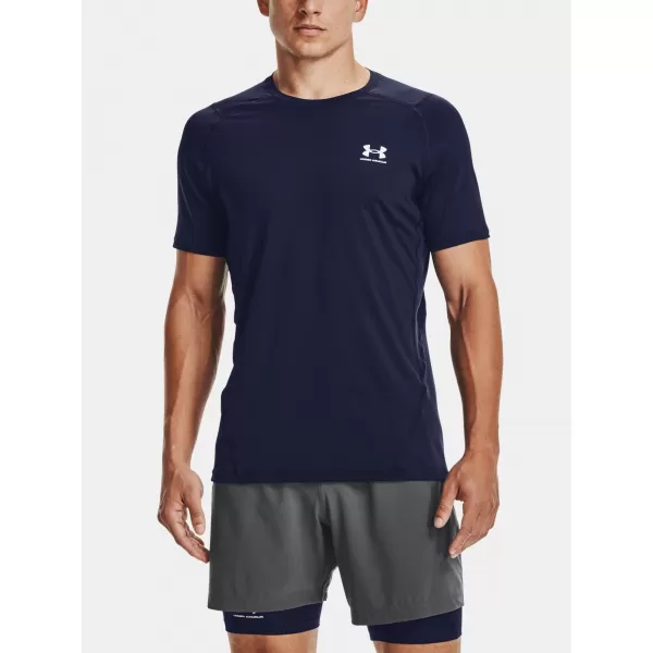 Pánske tričko UNDER ARMOUR HG ARMOUR FITTED SS 1361683-410 MODRÁ 