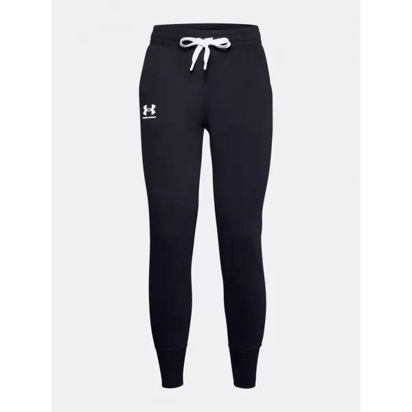  Dámske tepláky UNDER ARMOUR RIVAL FLEECE JOGGERS 1356416-001 ČIERNA 