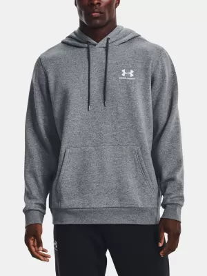 Pánska mikina UNDER ARMOUR UA ESSENTIAL FLEECE HOODIE 1373880-012 SIVÁ