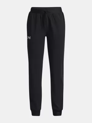 Dievčenské nohavice UNDER ARMOUR ARMOUR SPORT WOVEN STORM PANT 1373004-001 ČIERNA