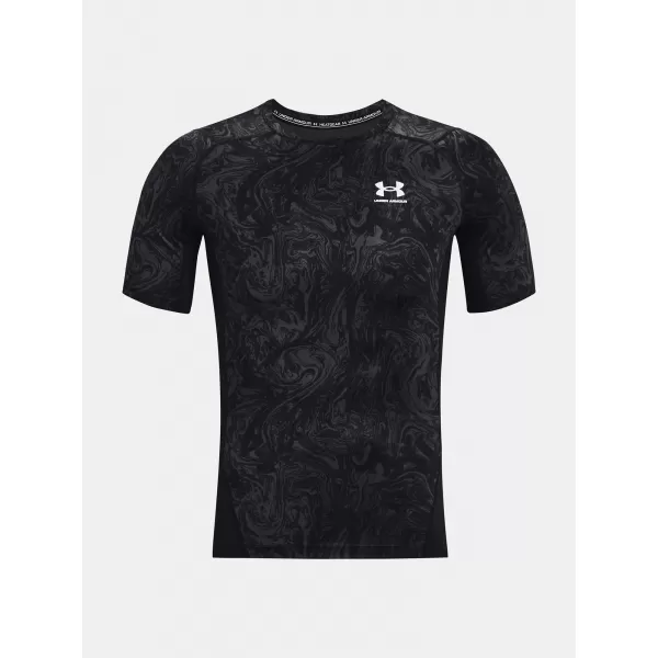  Pánske tričko UNDER ARMOUR UA HG ARMOUR COMP PRINT SS 1370324-001 ČIERNA 
