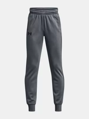 Chlapčenské tepláky UNDER ARMOUR UA ARMOUR FLEECE JOGGERS 1373543-012 SIVÁ