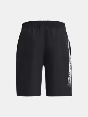 Chlapčenské šortky UNDER ARMOUR UA WOVEN GRAPHIC SHORTS 1370178-003 ČIERNA