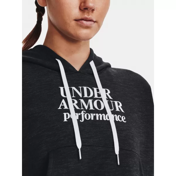  Dámska mikina UNDER ARMOUR ESSENTIAL SCRIPT HOODIE 1374107-001 ČIERNA 