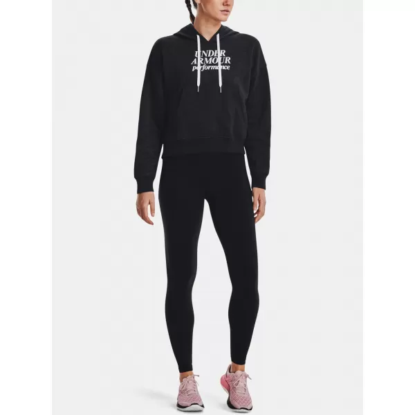 Dámska mikina UNDER ARMOUR ESSENTIAL SCRIPT HOODIE 1374107-001 ČIERNA 