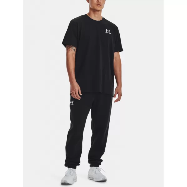  Pánske tričko UNDER ARMOUR UA LOGO EMB HEAVYWEIGHT SS 1373997-001 ČIERNA 