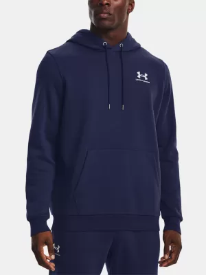 Pánska mikina UNDER ARMOUR UA ESSENTIAL FLEECE HOODIE 1373880-410 MODRÁ