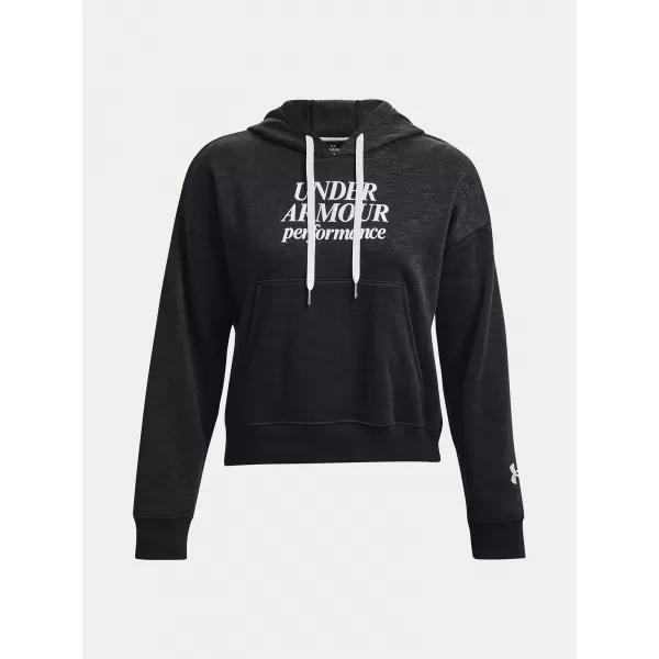  Dámska mikina UNDER ARMOUR ESSENTIAL SCRIPT HOODIE 1374107-001 ČIERNA 
