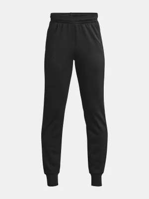 Chlapčenské tepláky UNDER ARMOUR UA ARMOUR FLEECE JOGGERS 1373543-001 ČIERNA