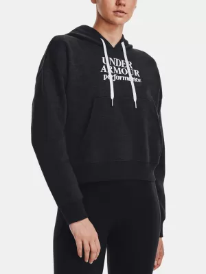 Dámska mikina UNDER ARMOUR ESSENTIAL SCRIPT HOODIE 1374107-001 ČIERNA