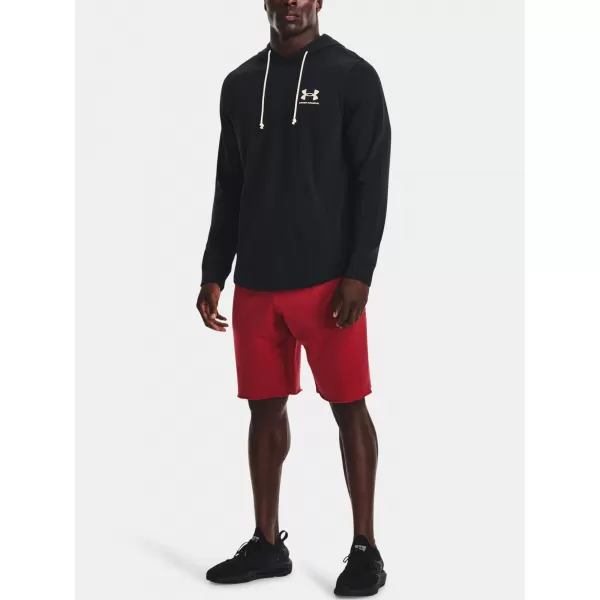  Pánska mikina UNDER ARMOUR UA RIVAL TERRY LC HD 1370401-001 ČIERNA 