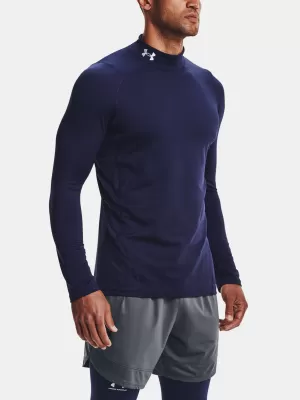 Pánske tričko UNDER ARMOUR UA CG ARMOUR FITTED MOCK 1366066-410 MODRÁ