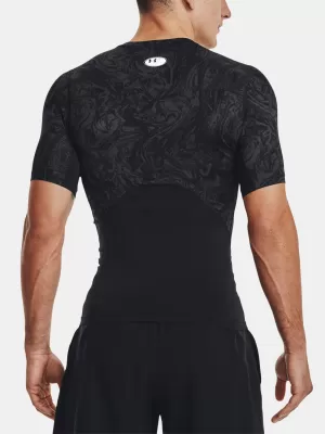 Pánske tričko UNDER ARMOUR UA HG ARMOUR COMP PRINT SS 1370324-001 ČIERNA