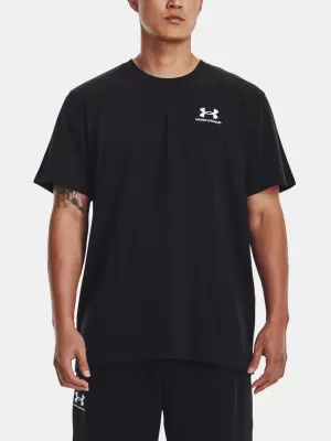Pánske tričko UNDER ARMOUR UA LOGO EMB HEAVYWEIGHT SS 1373997-001 ČIERNA