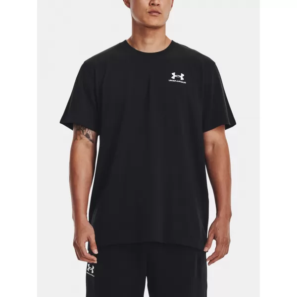  Pánske tričko UNDER ARMOUR UA LOGO EMB HEAVYWEIGHT SS 1373997-001 ČIERNA 