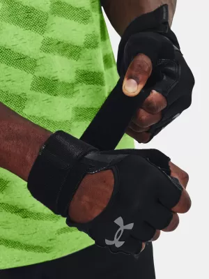 Pánske rukavice UNDER ARMOUR M'S WEIGHTLIFTING GLOVES 1369830-001 ČIERNA
