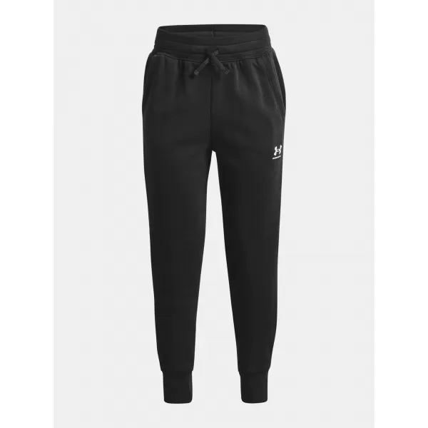  Dievčenské nohavice UNDER ARMOUR RIVAL FLEECE LU JOGGERS 1373133-001 ČIERNA 