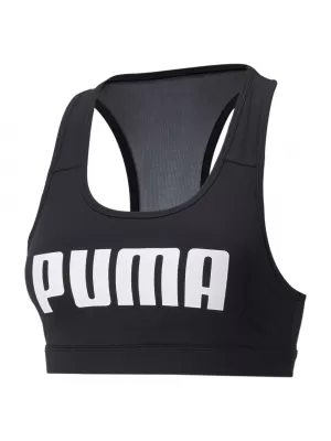 Dámska podprsenka PUMA MID IMPACT 4KEEPS GRAPHIC BRA PM 520306-91 BLACK