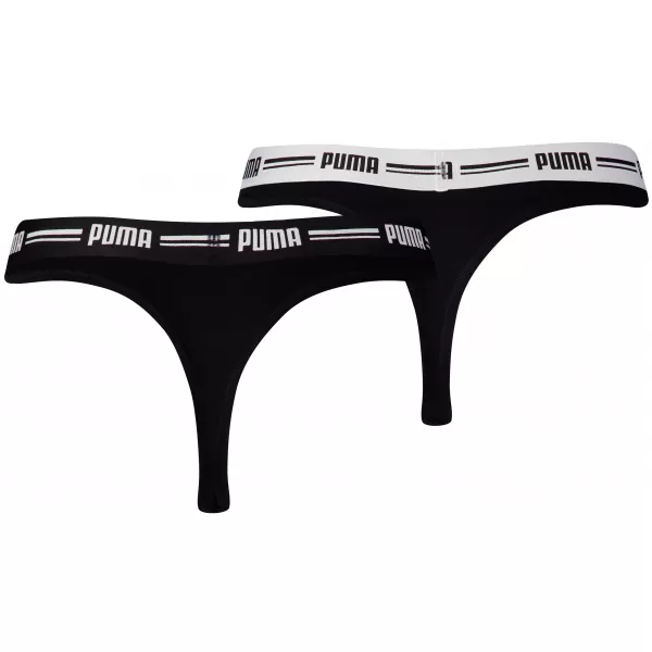  Dámske nohavičky PUMA WOMEN STRING 2P PACK 90785403 BLACK 