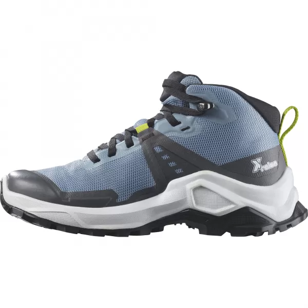  Detská obuv SALOMON X RAISE MID GORE-TEX L47071600 VYBLEDNUTÝ DENIM/INDIGO STRNÁDKA/ACID LIME 