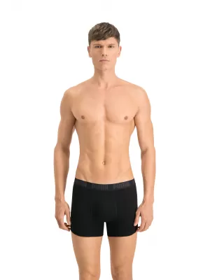 Pánske boxerky PUMA BASIC BOXER 2P 88886958 BLACK/BLACK