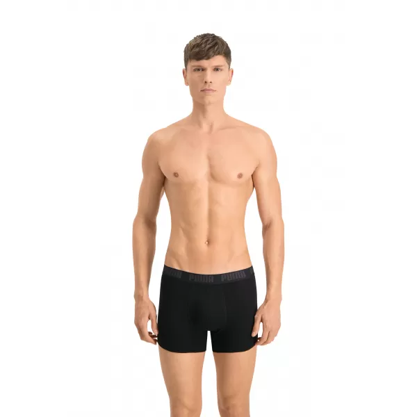  Pánske boxerky PUMA BASIC BOXER 2P 88886958 BLACK/BLACK 