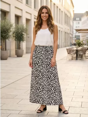 Dámska sukňa KIXMI PHILIPA ČIERNA/BIELA