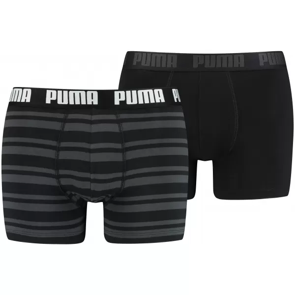  Pánske boxerky PUMA HERITAGE STRIPE BOXER 2P 90783805 BLACK 
