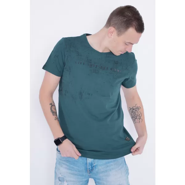  Pánske tričko KIXMI PEPPE TMAVO ZELENÁ 