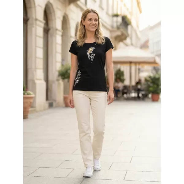  Dámske tričko ALTISPORT ALW169122 ČIERNA A ZLATÁ 