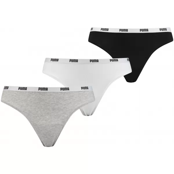  Dámske nohavičky PUMA STRING 3P PACK 90759001 WHITE/GREY/BLACK 