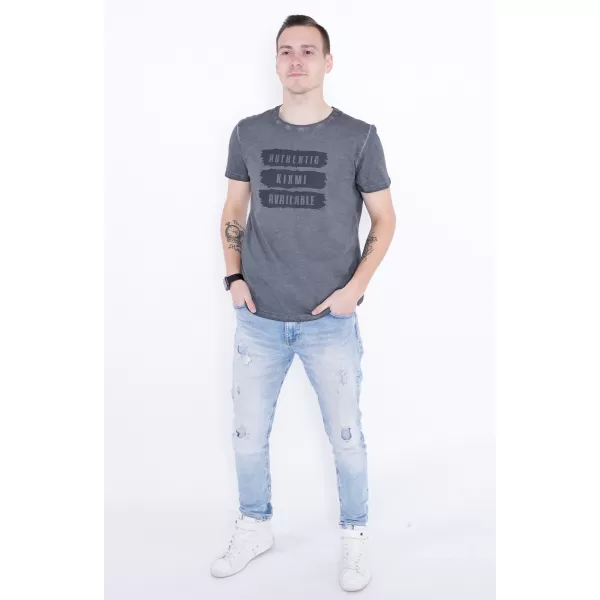  Pánske tričko KIXMI PAUL TMAVO ŠEDÁ 