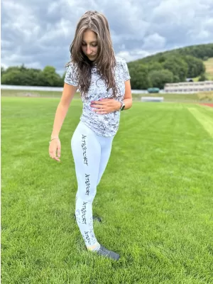 Dámske dlhé legíny premium ALTISPORT SWE/ALW05S04 BIELOŠEDÁ