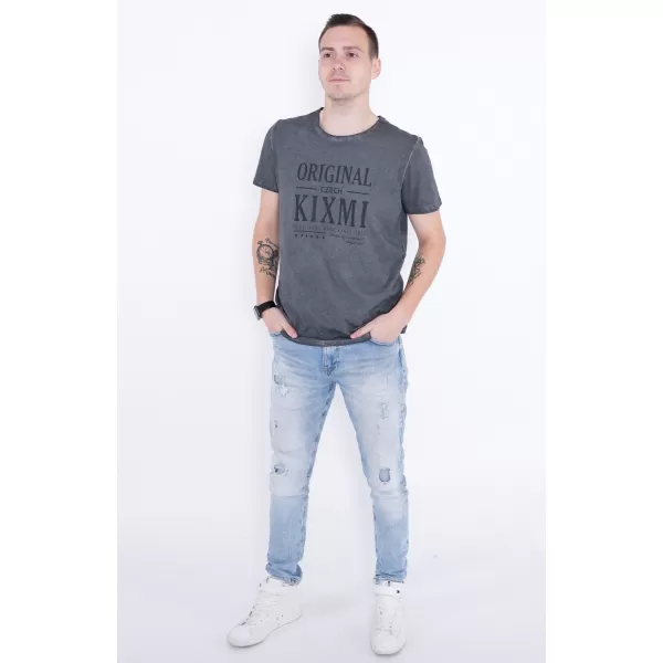  Pánske tričko KIXMI PELTON TMAVO ŠEDÁ 