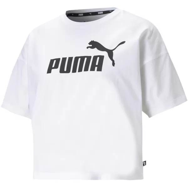 Dámsky crop top PUMA ESS CROPPED LOGO TEE 586866-02 BIELA 