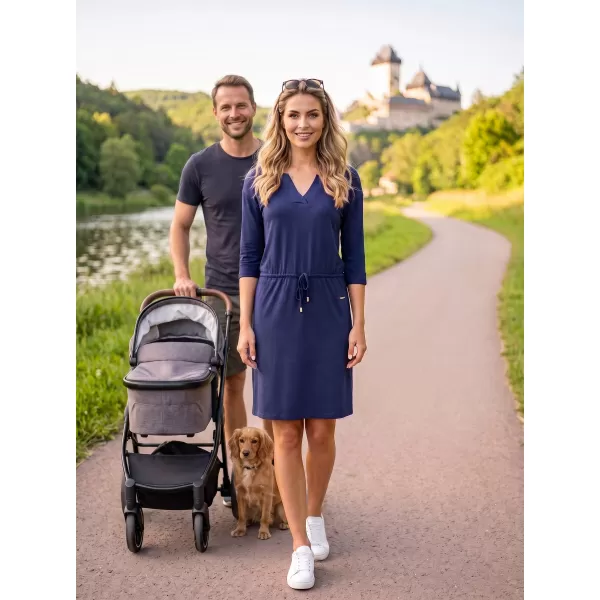  Dámske šaty ALTISPORT ANIKA TMAVO MODRÁ 