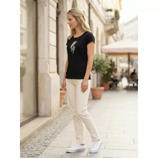  Dámske tričko ALTISPORT ALW169122 ČIERNA A ZLATÁ 
