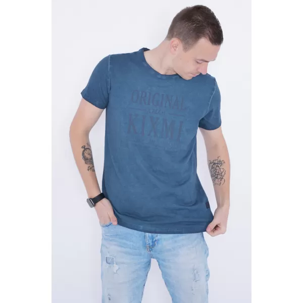  Pánske tričko KIXMI PELTON TMAVO MODRÁ 