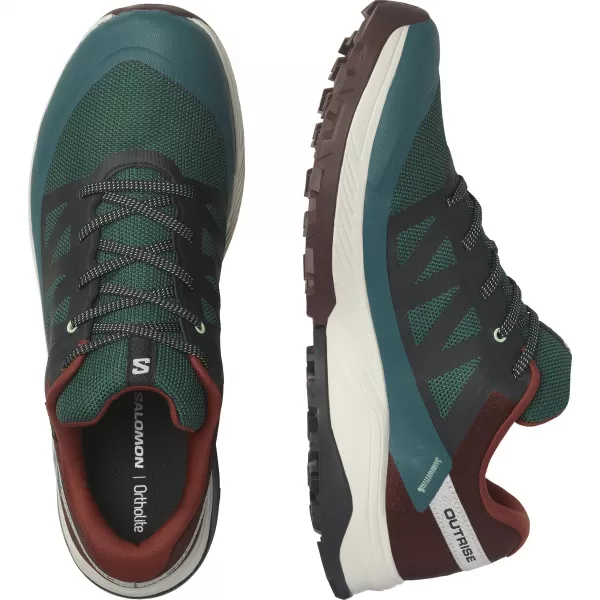  Pánske topánky SALOMON OUTRISE GORE-TEX L47142100 BOROVICA PONDEROSA/HORKÁ ČOKOLÁDA/VANILKOVÝ ĽAD 