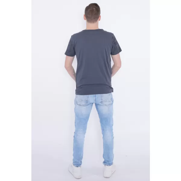  Pánske tričko KIXMI PEPPE TMAVO ŠEDÁ 