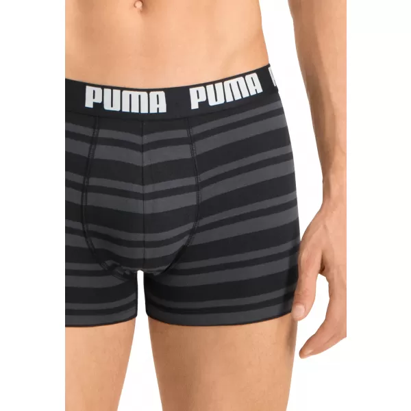  Pánske boxerky PUMA HERITAGE STRIPE BOXER 2P 90783805 BLACK 